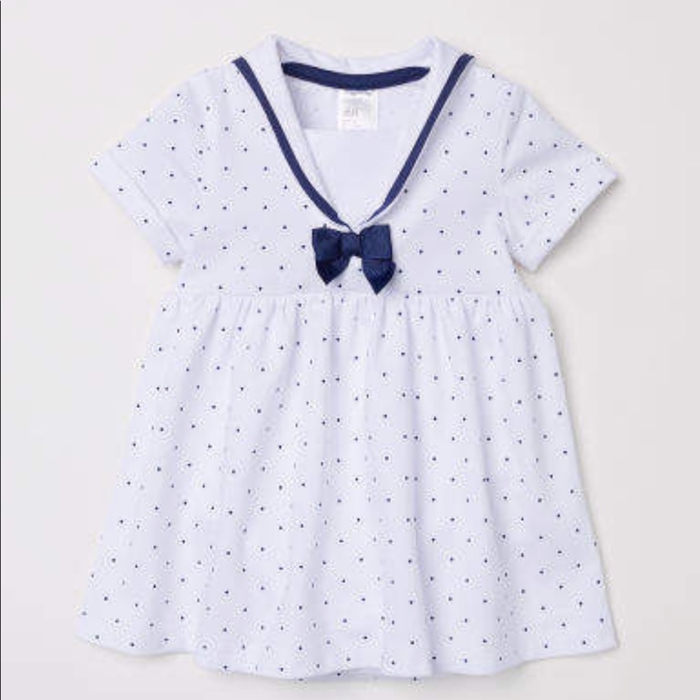 H&M conscious baby girl 4-6 month sailor dress NWT